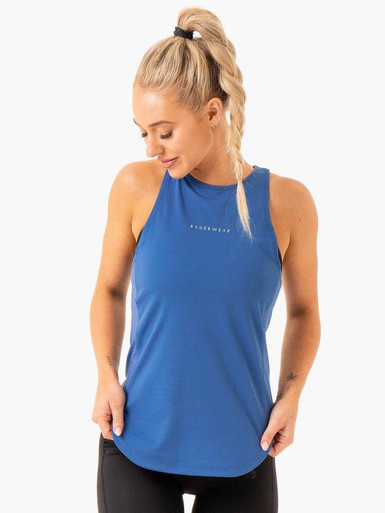 Ryderwear Women Tanks Elite Mesh Training Women\'s Tanks Cobalt Blue | CA1304UT