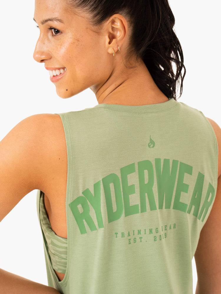 Ryderwear Women Tanks Emerge Training Women's Tanks Jade Green | CA1295BC