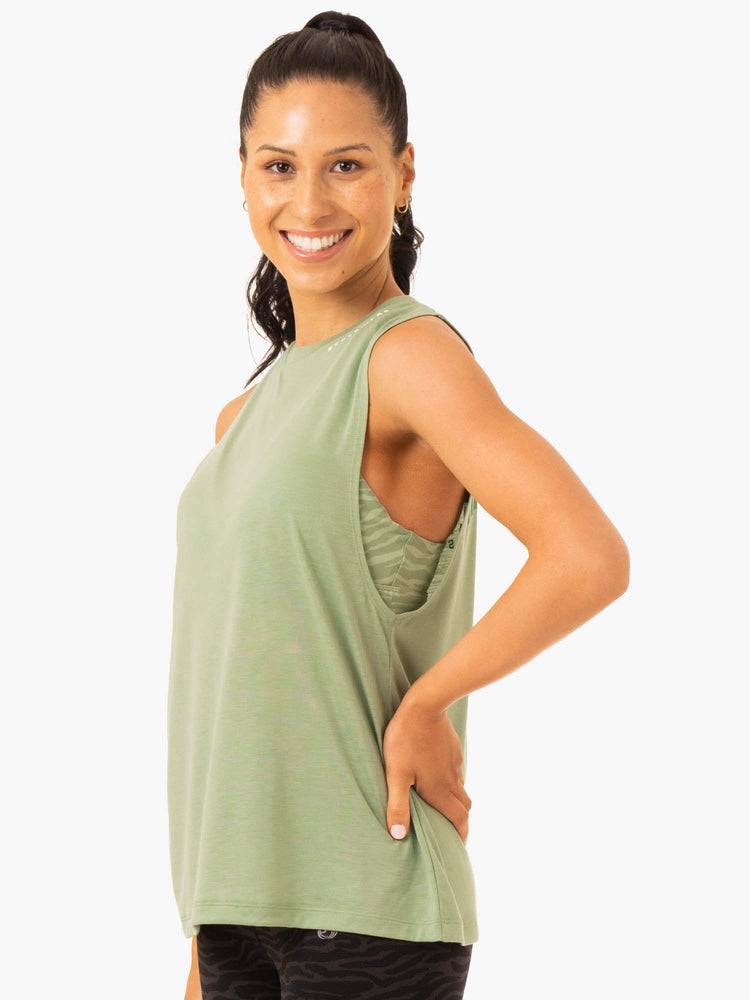 Ryderwear Women Tanks Emerge Training Women's Tanks Jade Green | CA1295BC