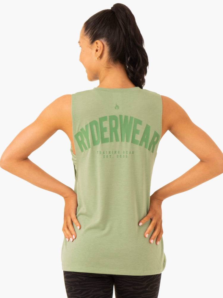 Ryderwear Women Tanks Emerge Training Women's Tanks Jade Green | CA1295BC