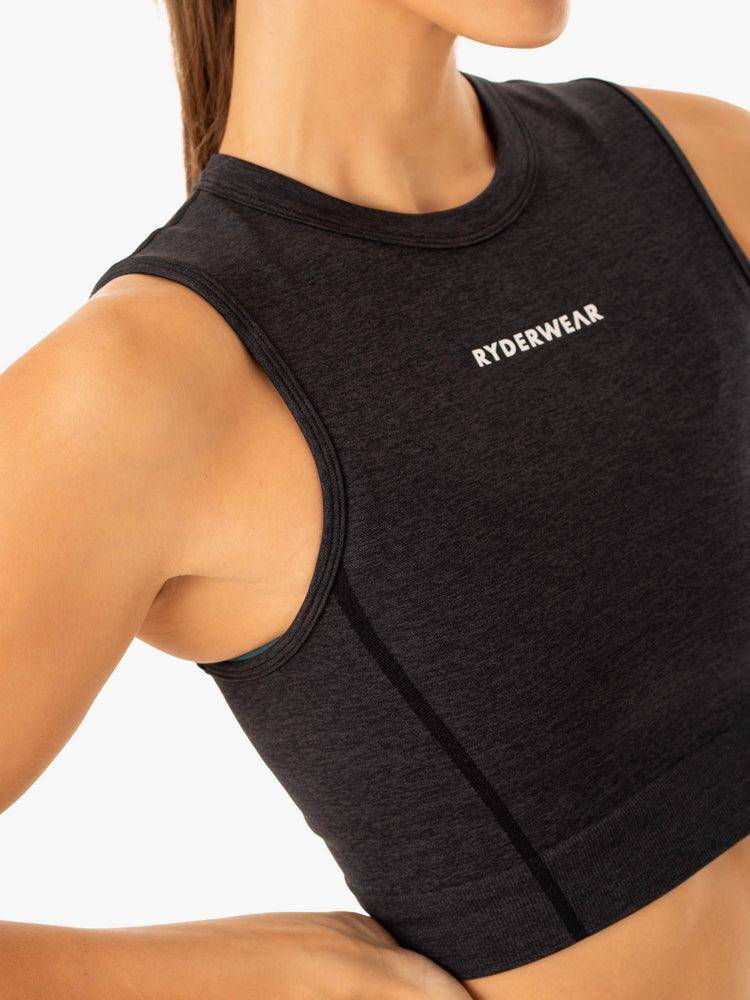 Ryderwear Women Tanks Enhance Seamless Women's Tanks Black | CA1176OR