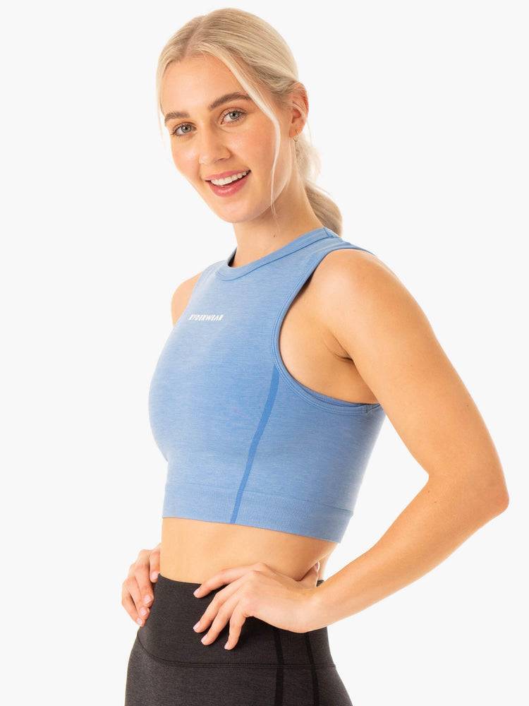 Ryderwear Women Tanks Enhance Seamless Women's Tanks Blue | CA1246QZ