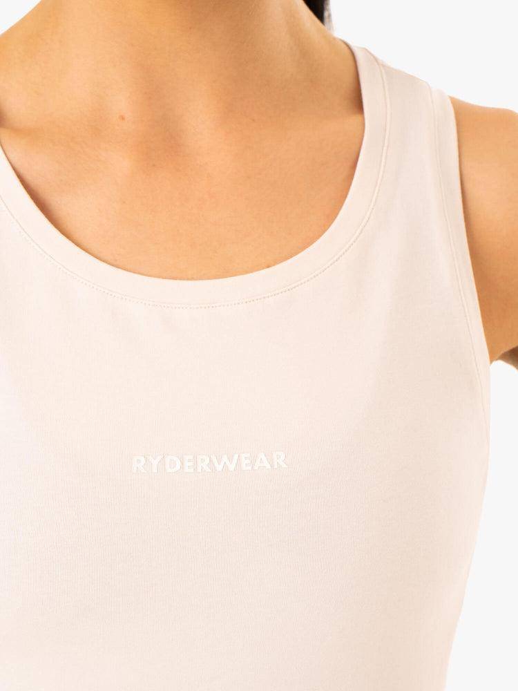 Ryderwear Women Tanks Evolution Cotton Women's Tanks Ivory | CA1223RW