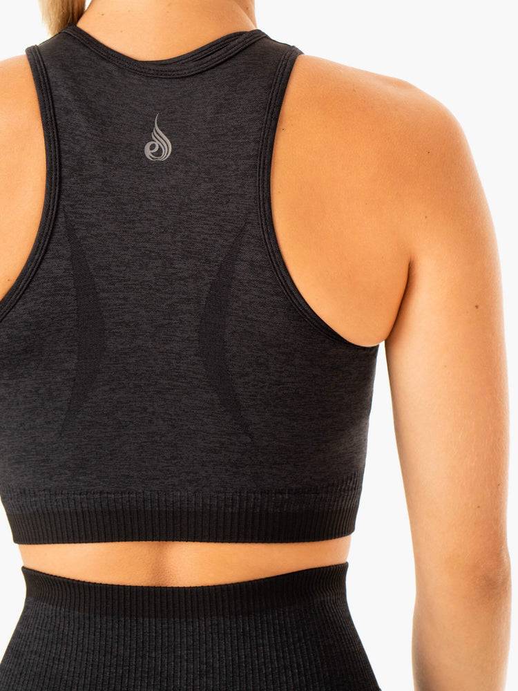 Ryderwear Women Tanks Excel Seamless Women's Tanks Black Marl | CA1191BC