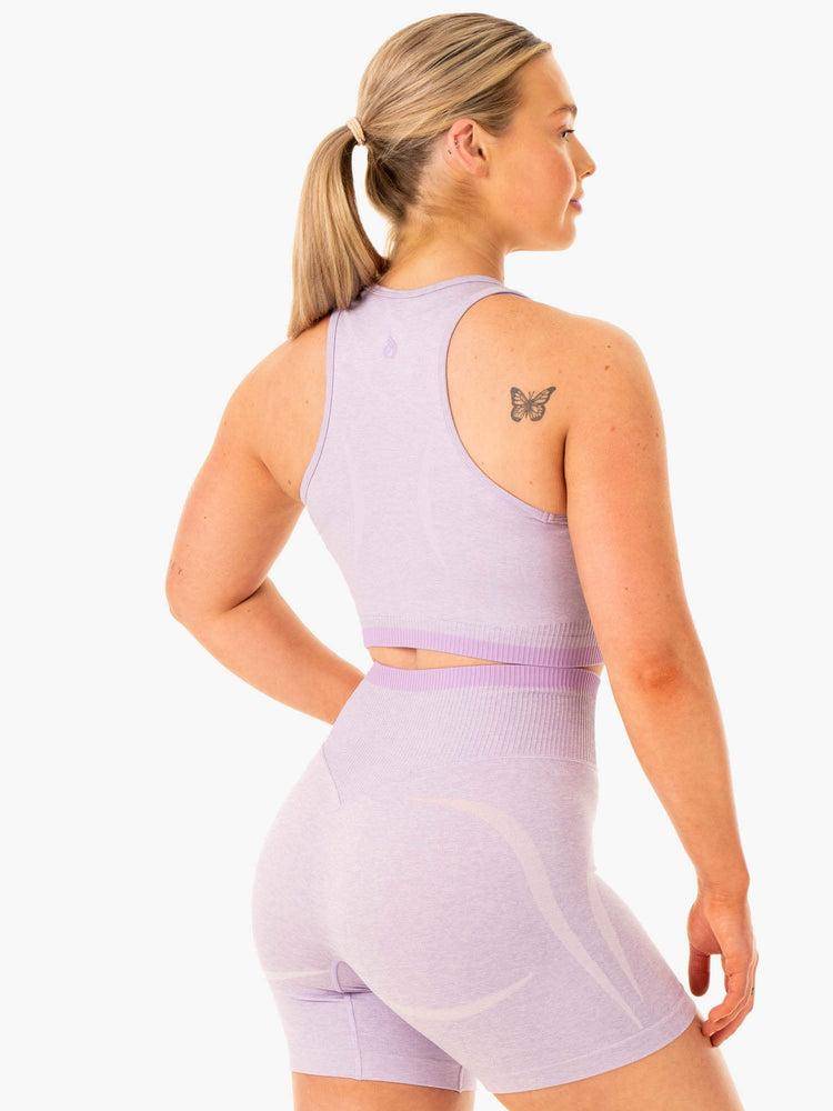 Ryderwear Women Tanks Excel Seamless Women's Tanks Lavender Marl | CA1278UT