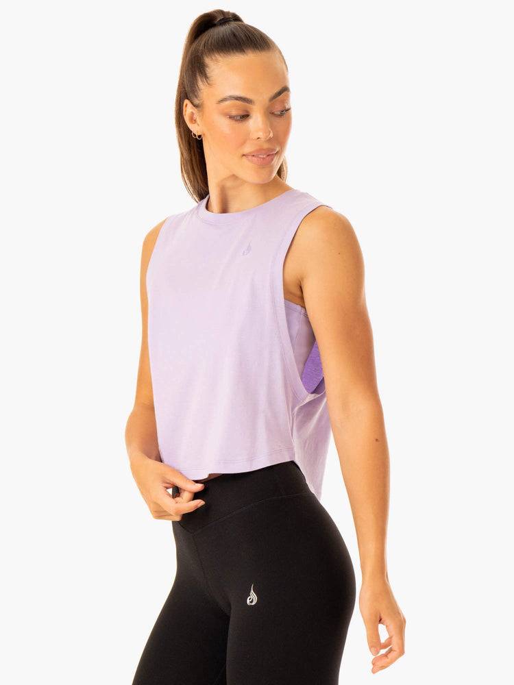 Ryderwear Women Tanks Flow Scoop Women's Tanks Lavender | CA1292XF