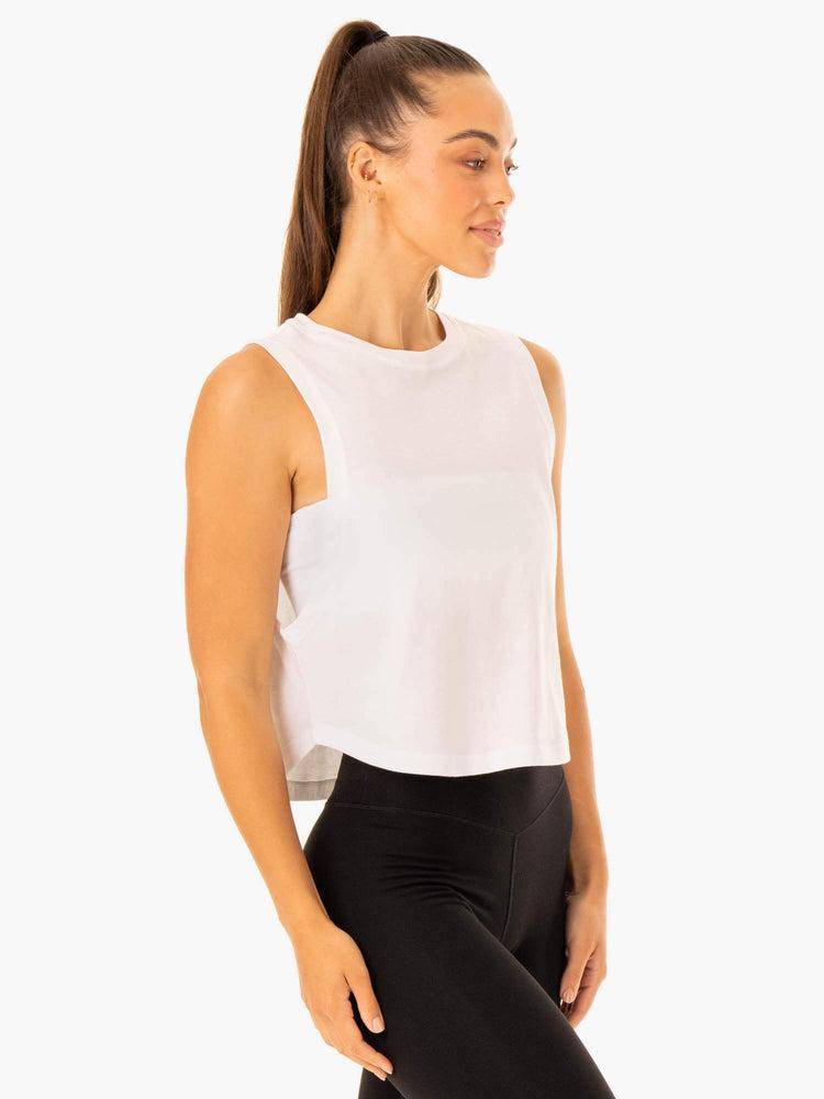 Ryderwear Women Tanks Flow Scoop Women's Tanks White | CA1310DN