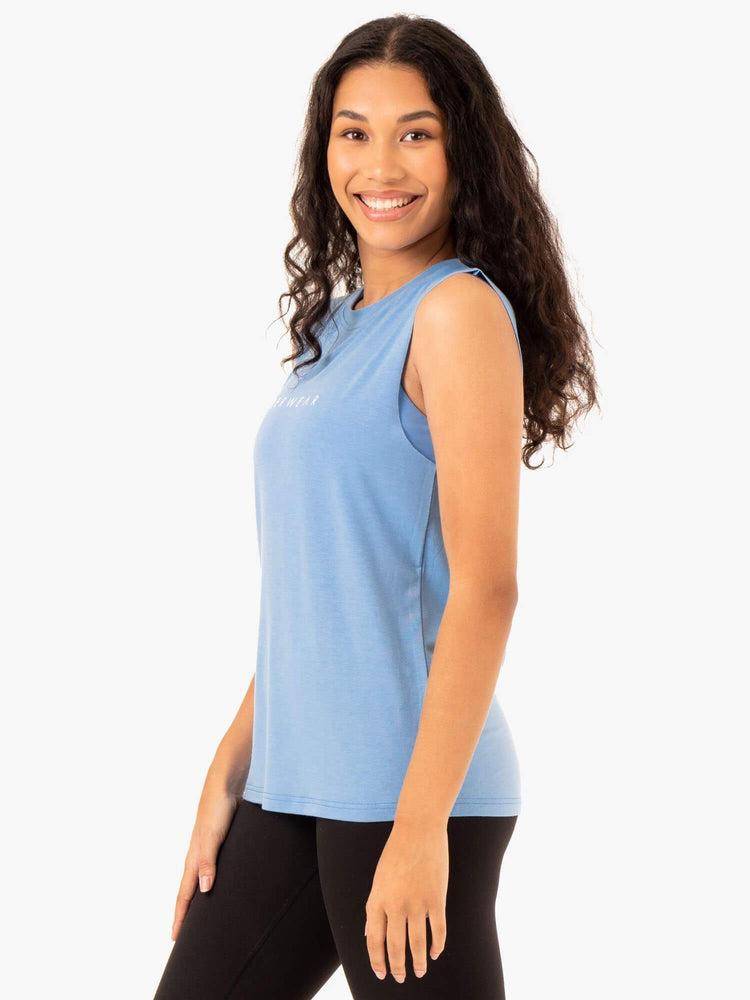 Ryderwear Women Tanks Foundation Muscle Women's Tanks Sky Blue | CA1298QZ