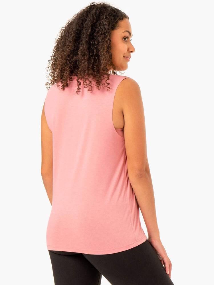 Ryderwear Women Tanks Foundation Muscle Women's Tanks Blush Pink | CA1308AP