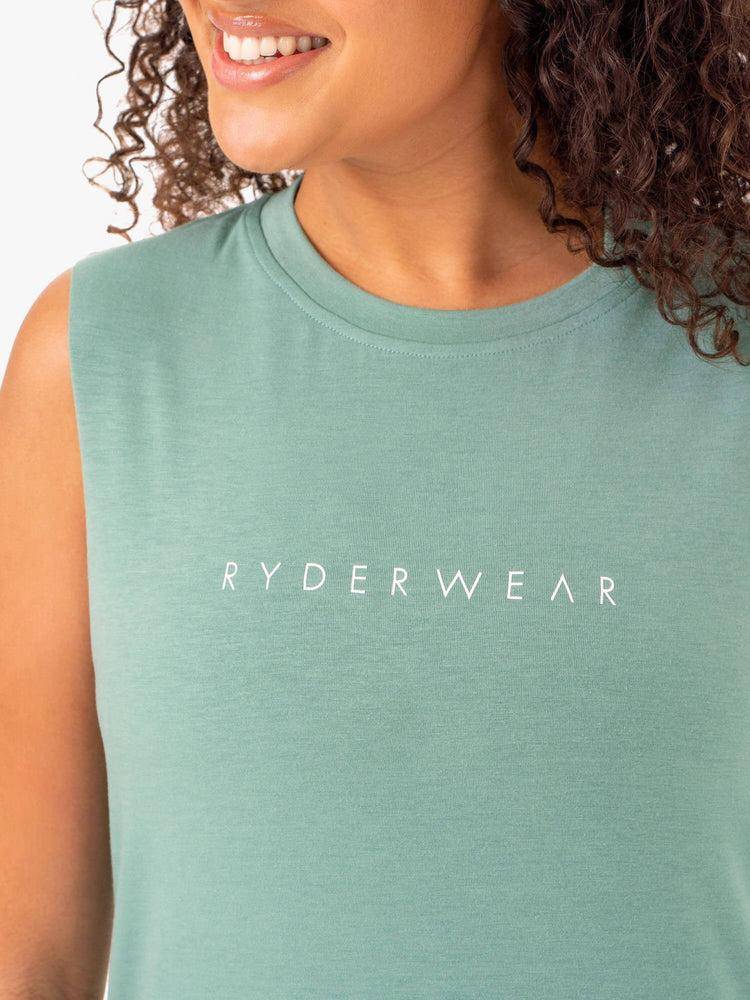 Ryderwear Women Tanks Foundation Muscle Women's Tanks Sage | CA1331IS