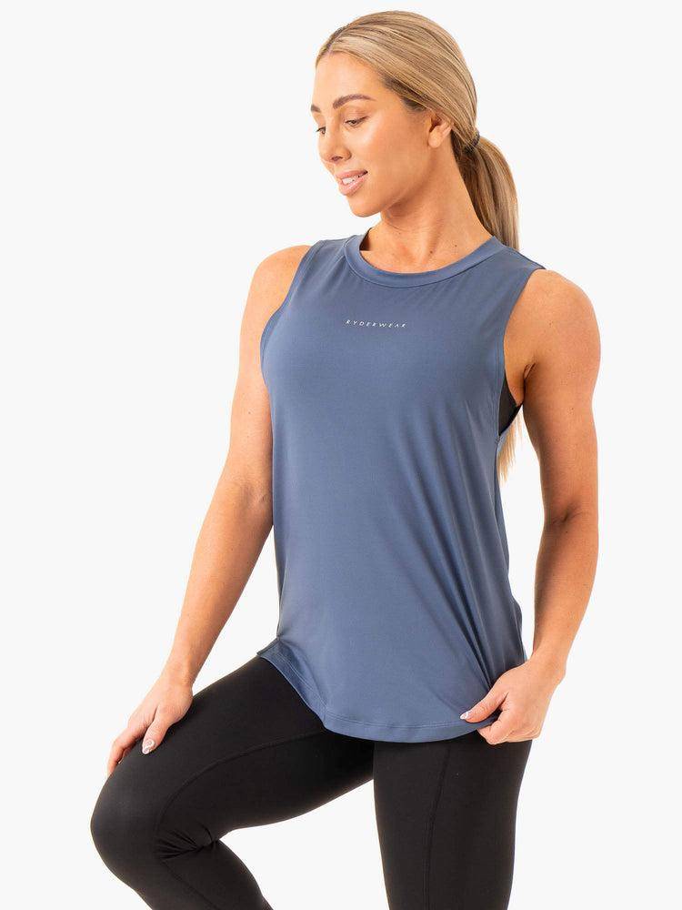 Ryderwear Women Tanks Freedom Training Women's Tanks Steel Blue | CA1318XF