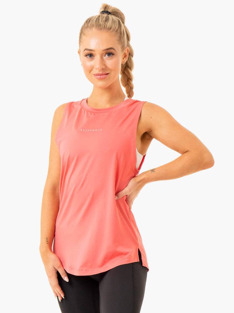 Ryderwear Women Tanks Freedom Training Women's Tanks Coral | CA1335SO