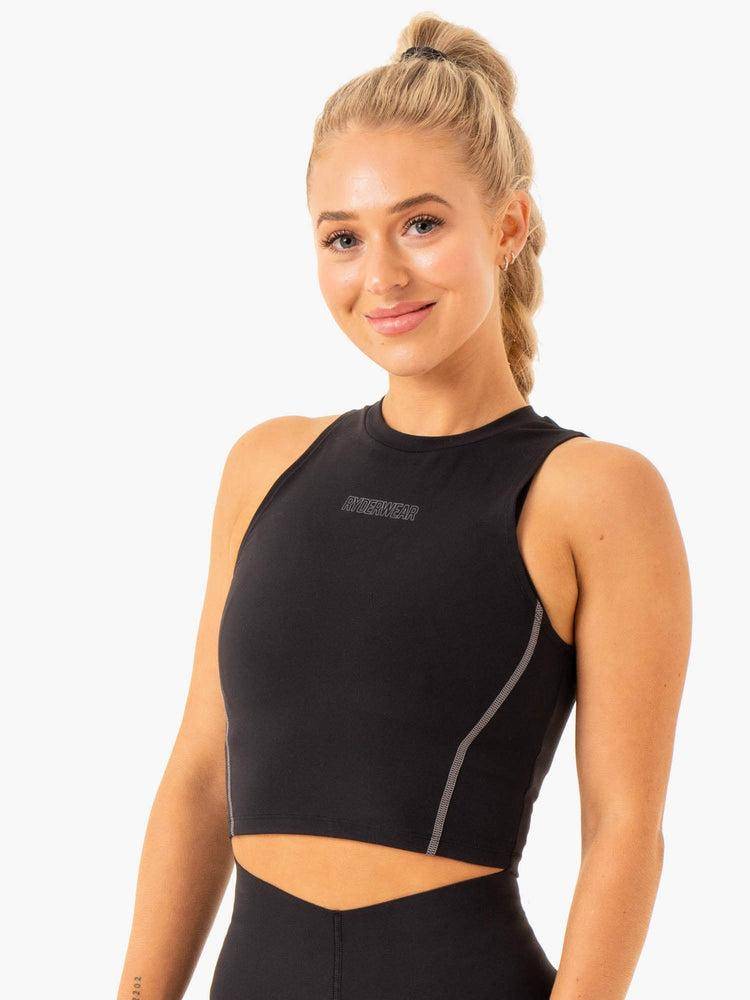 Ryderwear Women Tanks Highlight Compression Women's Tanks Black | CA1257SO