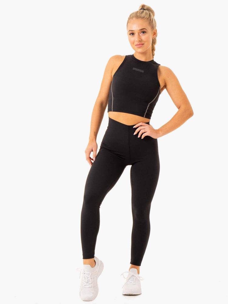 Ryderwear Women Tanks Highlight Compression Women's Tanks Black | CA1257SO