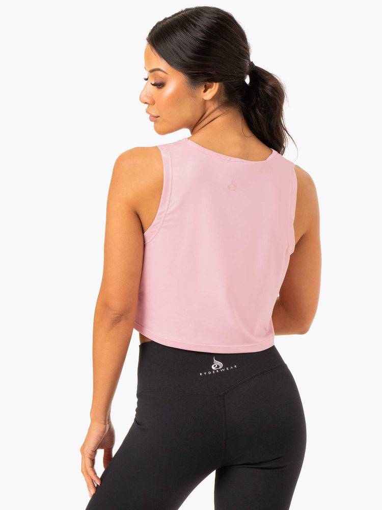 Ryderwear Women Tanks Hybrid Muscle Women's Tanks Pink | CA1140NB