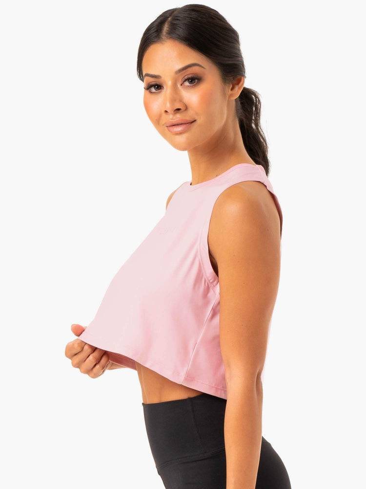 Ryderwear Women Tanks Hybrid Muscle Women's Tanks Pink | CA1140NB