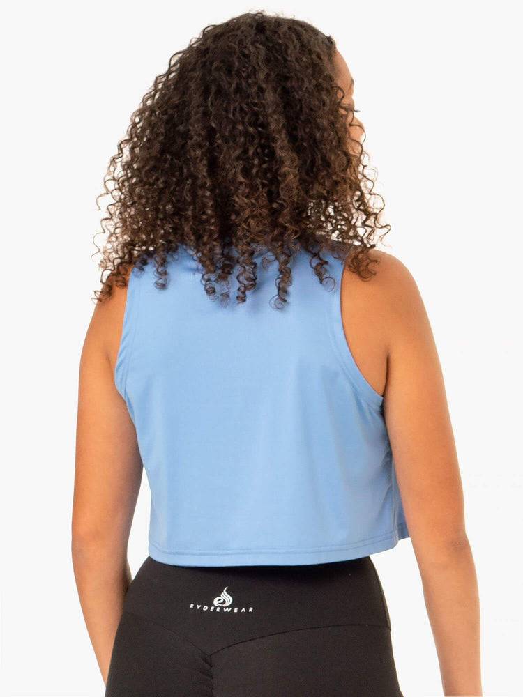 Ryderwear Women Tanks Hybrid Muscle Women's Tanks Sky Blue | CA1252UT