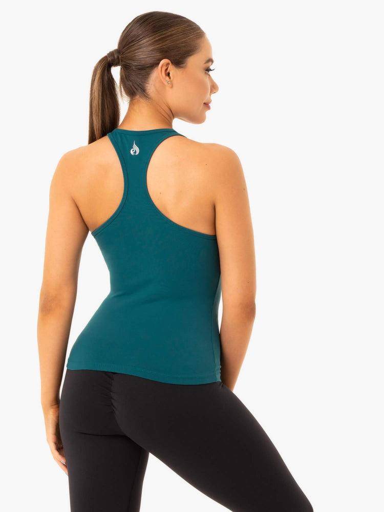 Ryderwear Women Tanks Hype Racer Back Women's Tanks Emerald | CA1165BC