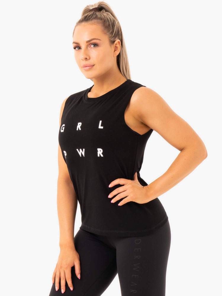 Ryderwear Women Tanks Ladies Baller Women's Tanks Black | CA1127SO