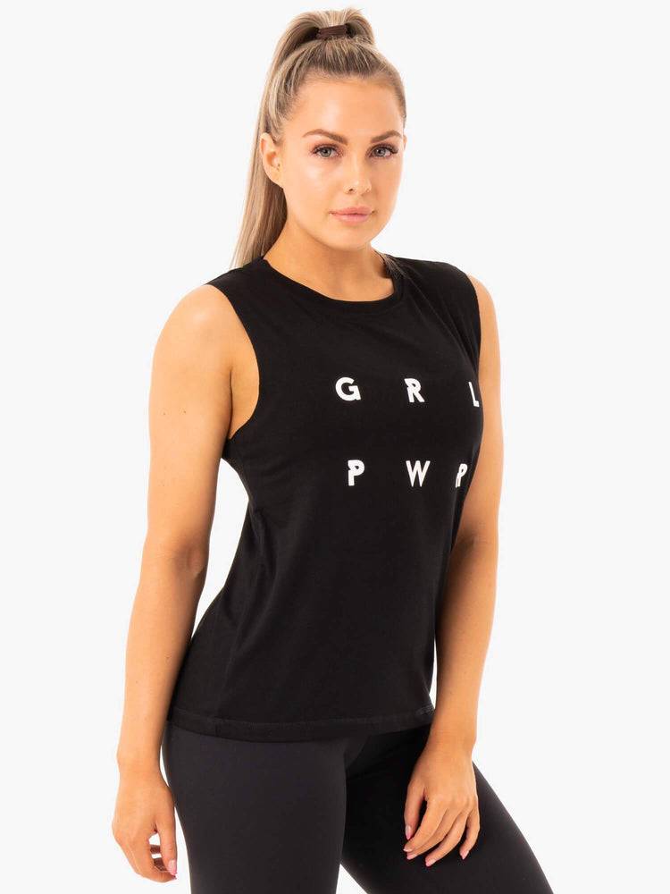 Ryderwear Women Tanks Ladies Baller Women's Tanks Black | CA1127SO