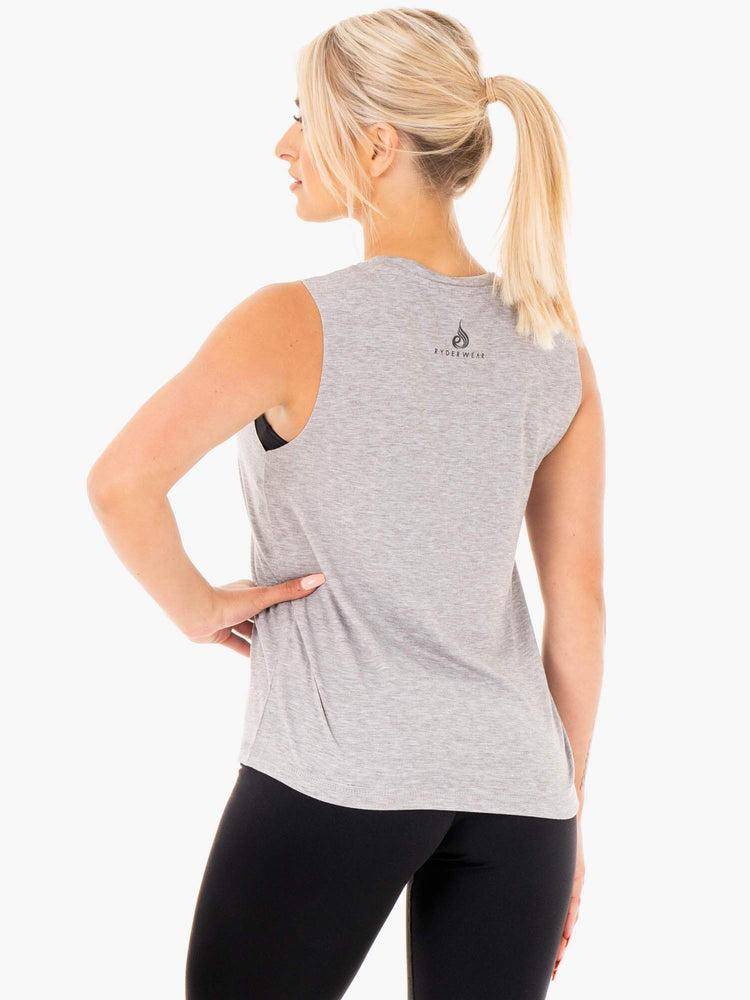 Ryderwear Women Tanks Ladies Baller Women's Tanks Grey Marl | CA1133KI