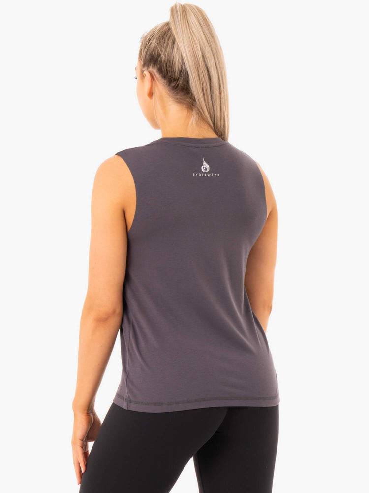 Ryderwear Women Tanks Ladies Baller Women's Tanks Charcoal | CA1134LH