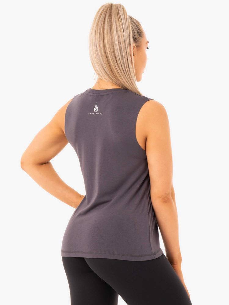 Ryderwear Women Tanks Ladies Baller Women's Tanks Charcoal | CA1134LH