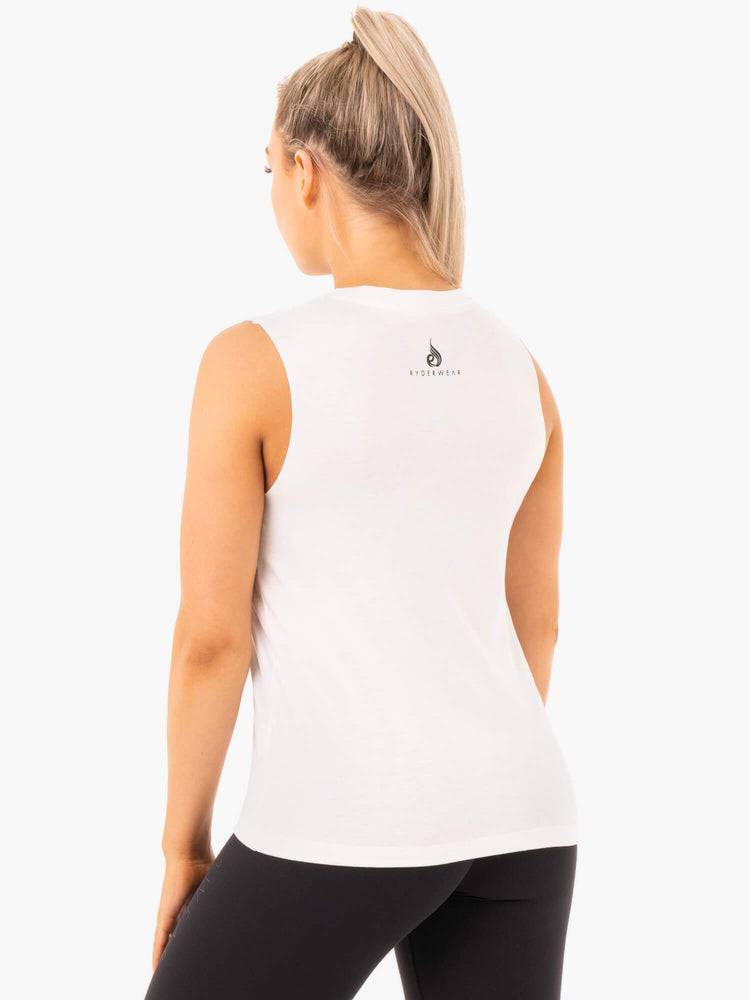 Ryderwear Women Tanks Ladies Baller Women's Tanks White | CA1141MA