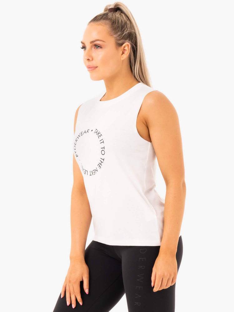 Ryderwear Women Tanks Ladies Baller Women's Tanks White | CA1141MA