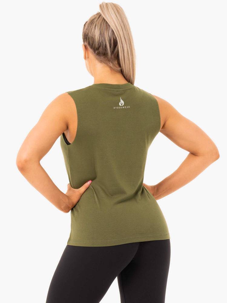 Ryderwear Women Tanks Ladies Baller Women's Tanks Khaki | CA1147YU