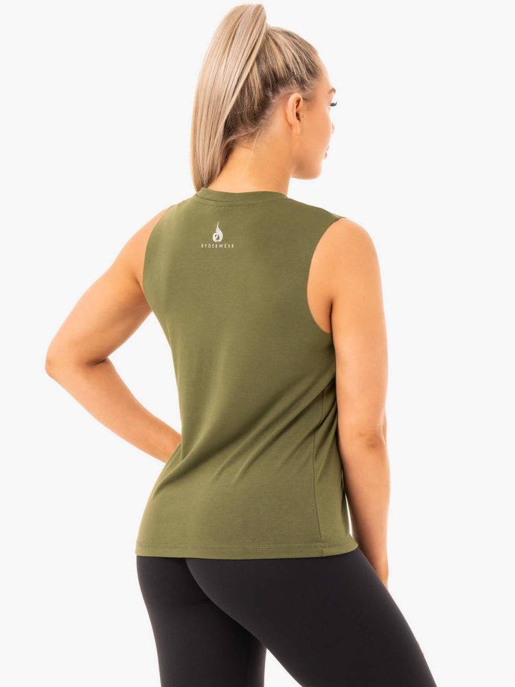 Ryderwear Women Tanks Ladies Baller Women's Tanks Khaki | CA1147YU