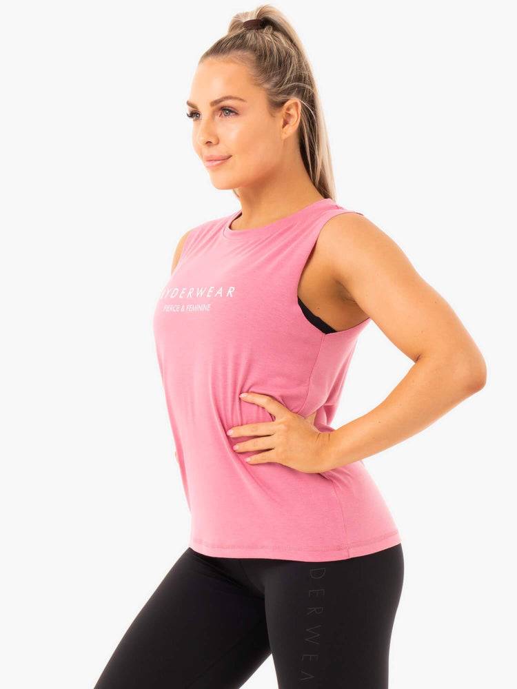 Ryderwear Women Tanks Ladies Baller Women's Tanks Pink | CA1172TV