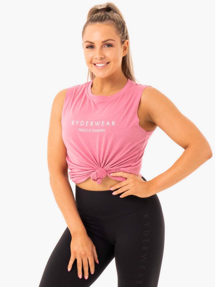 Ryderwear Women Tanks Ladies Baller Women's Tanks Pink | CA1172TV