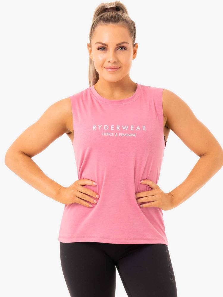 Ryderwear Women Tanks Ladies Baller Women\'s Tanks Pink | CA1172TV