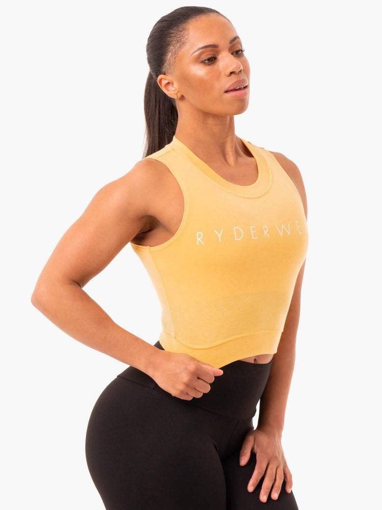 Ryderwear Women Tanks Motion Crop Top Women\'s Tanks Mango | CA1190VD