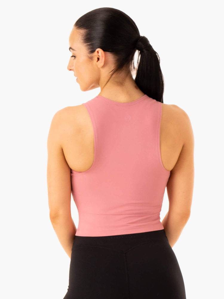 Ryderwear Women Tanks NKD Refine Women's Tanks Dusty Pink | CA1202OR