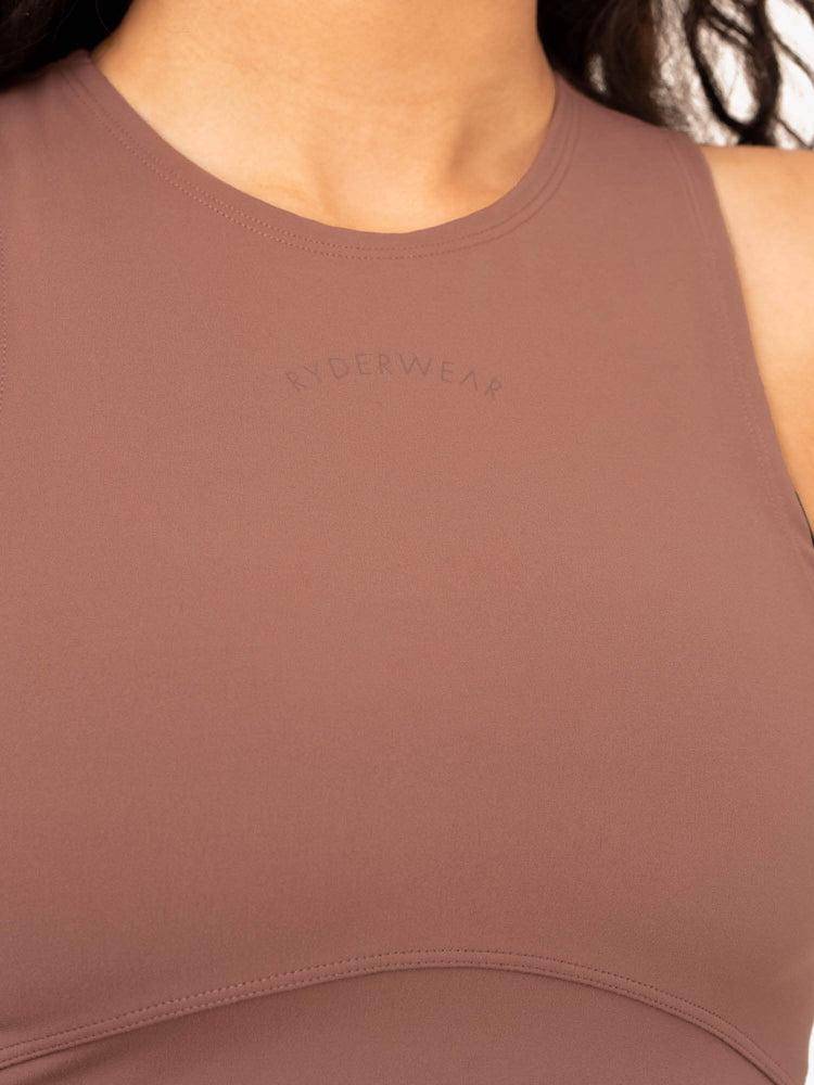 Ryderwear Women Tanks NKD Refine Women's Tanks Mocha | CA1212LH