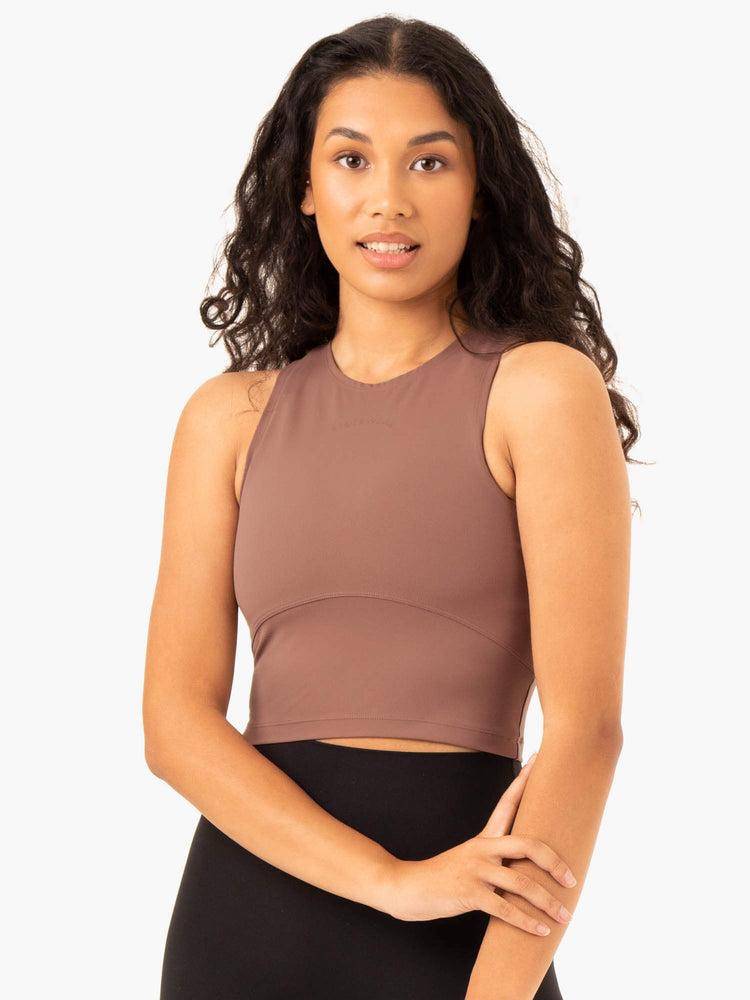 Ryderwear Women Tanks NKD Refine Women's Tanks Mocha | CA1212LH