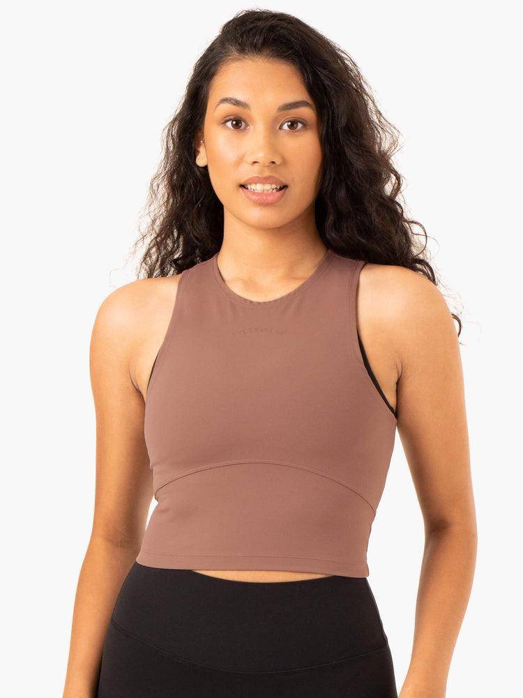 Ryderwear Women Tanks NKD Refine Women\'s Tanks Mocha | CA1212LH