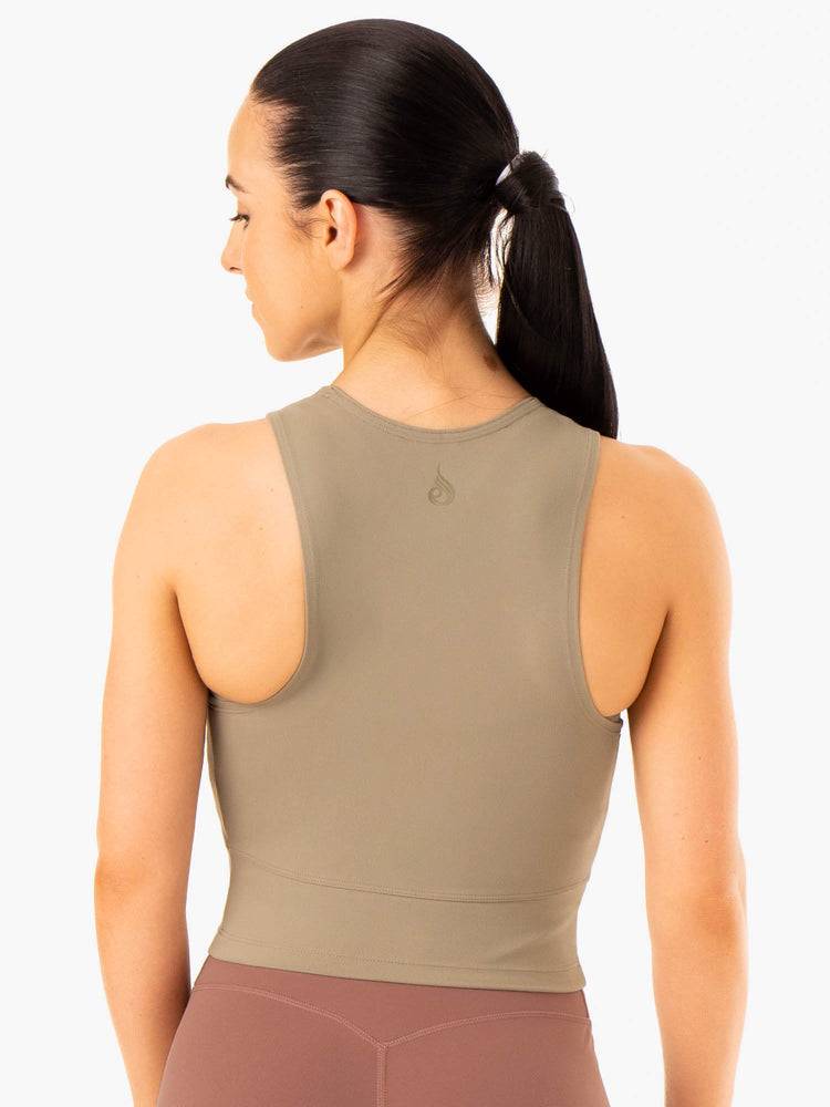 Ryderwear Women Tanks NKD Refine Women's Tanks Khaki | CA1222EX