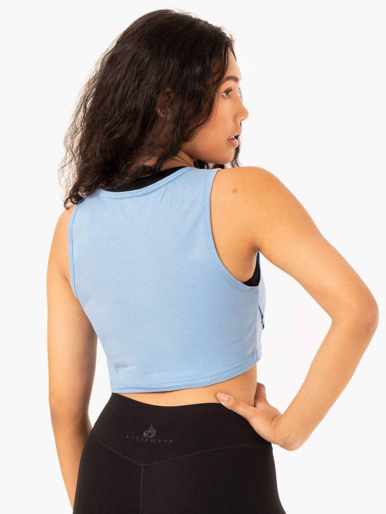 Ryderwear Women Tanks Replay Cross Over Women's Tanks Sky Blue | CA1301RW