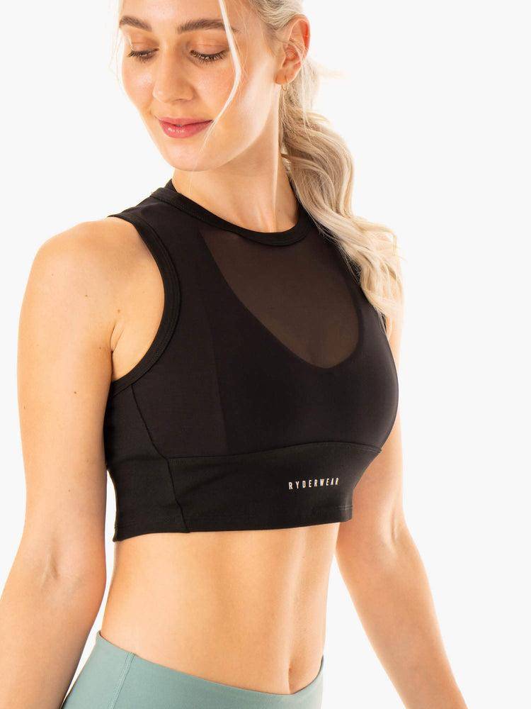 Ryderwear Women Tanks Revival Mesh Women's Tanks Black | CA1185KI