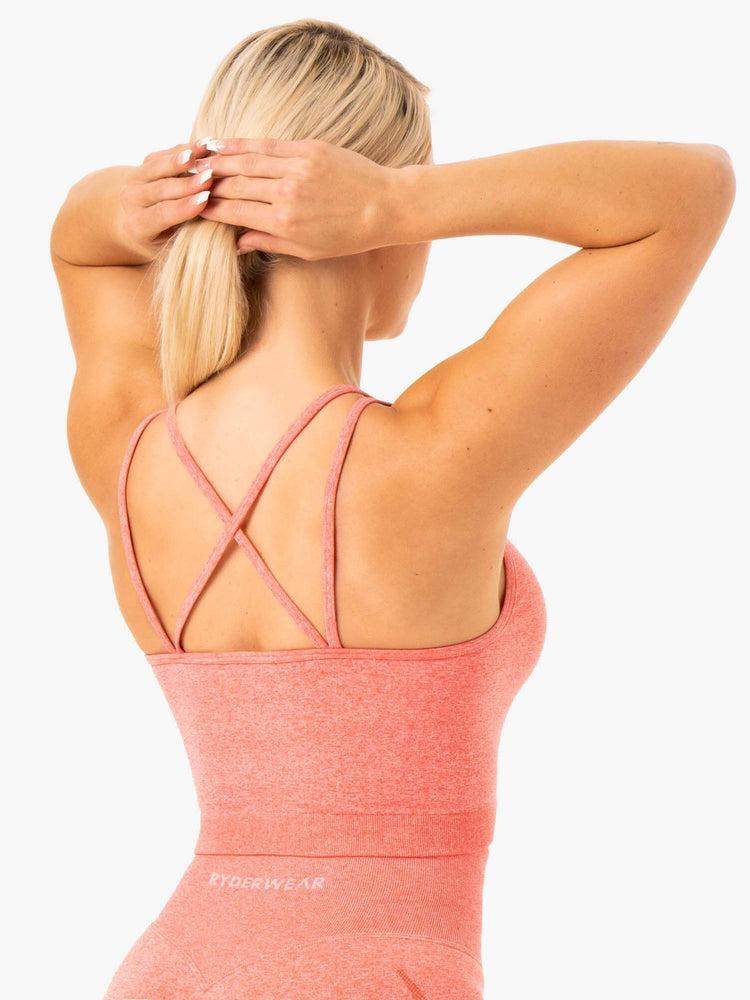 Ryderwear Women Tanks Sculpt Seamless Women's Tanks Peach Marl | CA1211KI