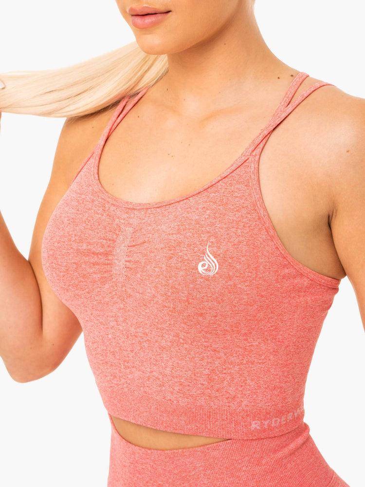 Ryderwear Women Tanks Sculpt Seamless Women's Tanks Peach Marl | CA1211KI