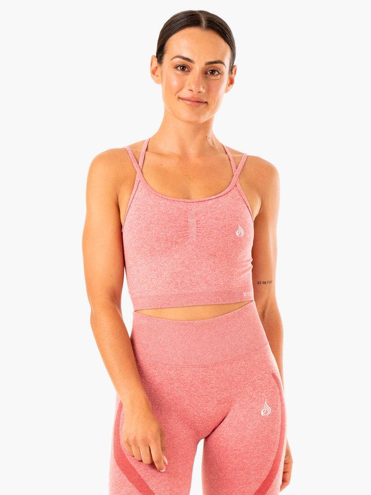 Ryderwear Women Tanks Sculpt Seamless Women\'s Tanks Pink Marl | CA1254OR