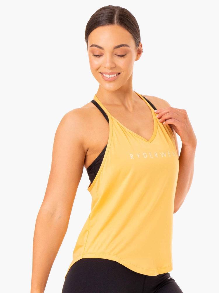 Ryderwear Women Tanks Staples Slinky T-Back Women's Tanks Mango | CA1200UT