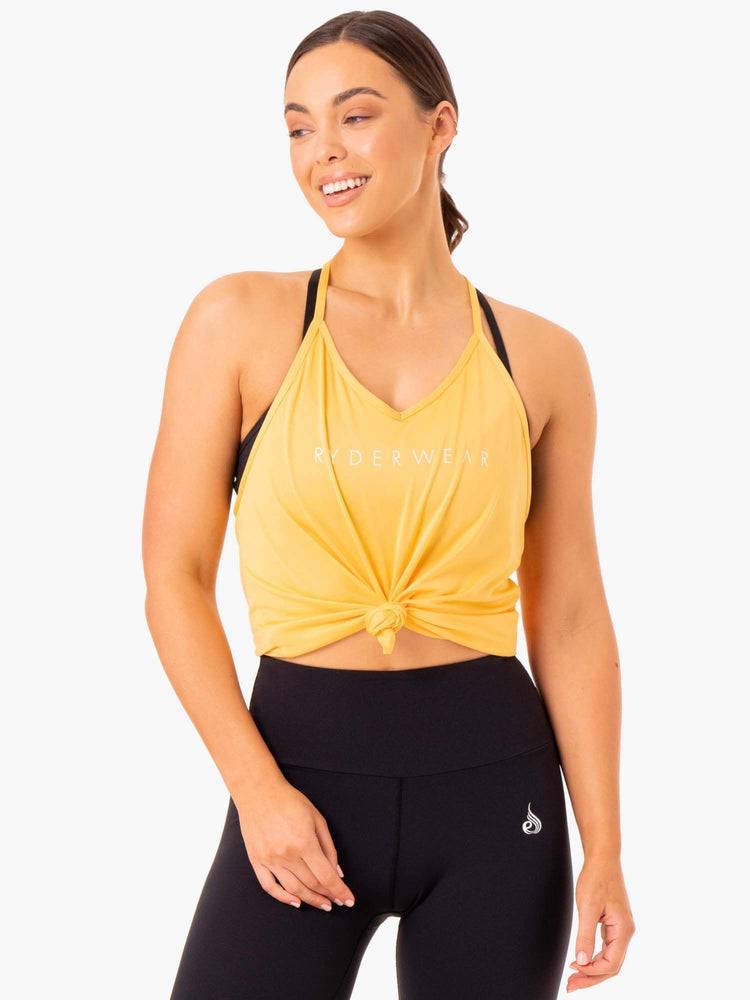 Ryderwear Women Tanks Staples Slinky T-Back Women's Tanks Mango | CA1200UT