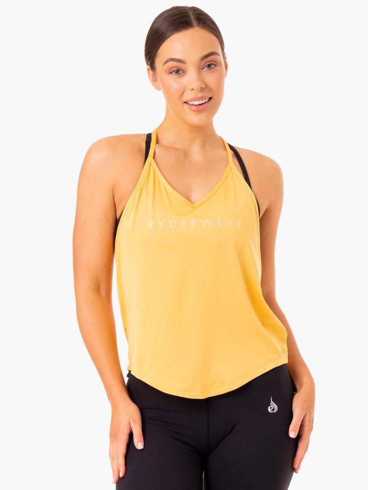 Ryderwear Women Tanks Staples Slinky T-Back Women\'s Tanks Mango | CA1200UT