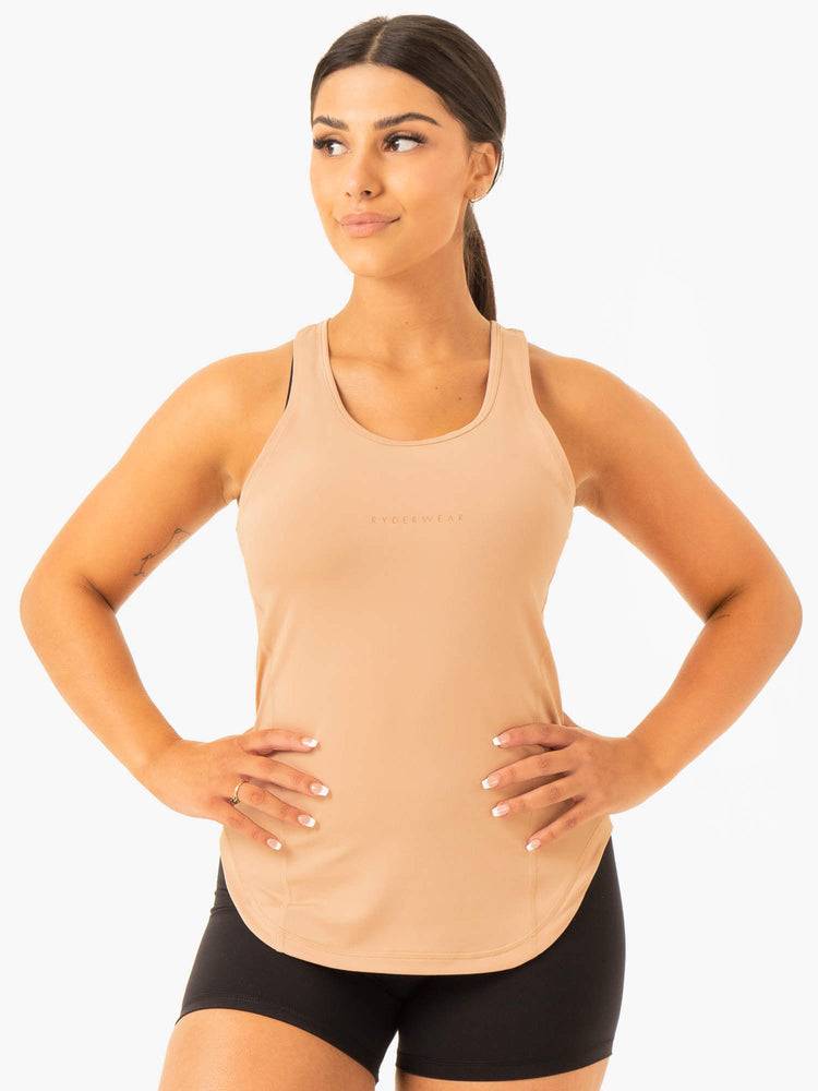 Ryderwear Women Tanks Transform Training Women\'s Tanks Tan | CA1323MA