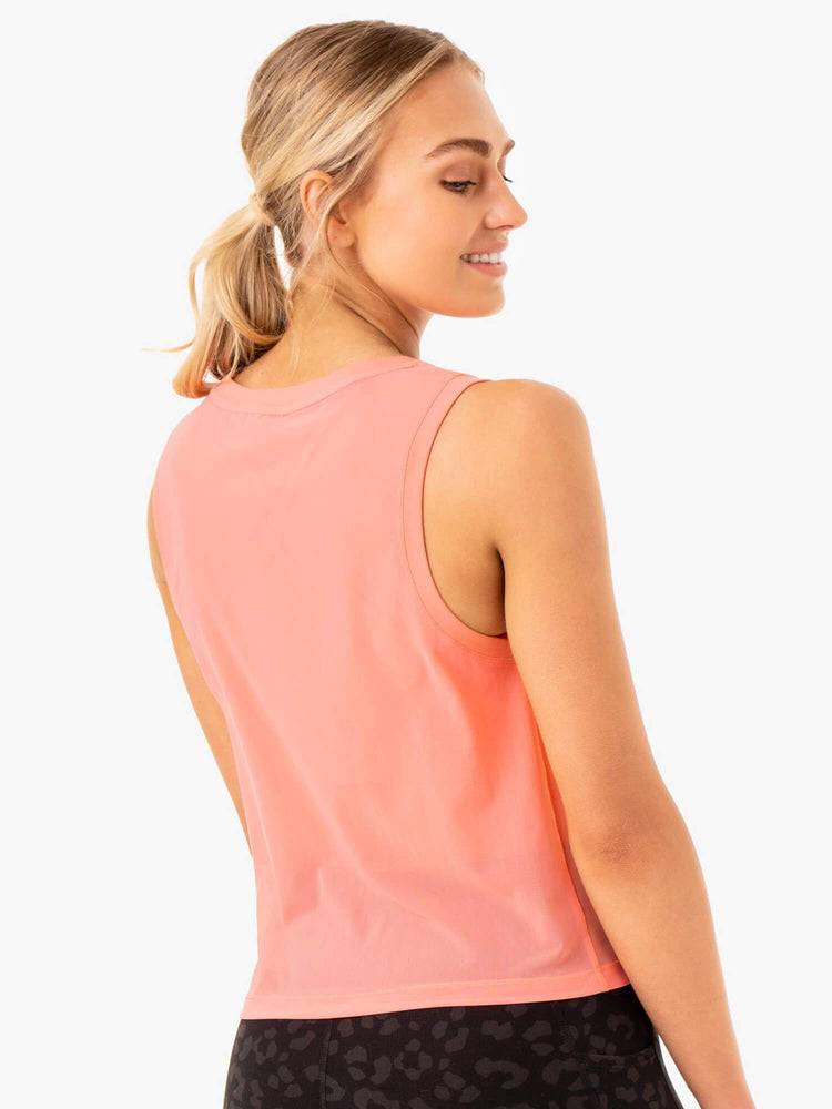 Ryderwear Women Tanks Ultra Mesh Women's Tanks Coral | CA1242VD